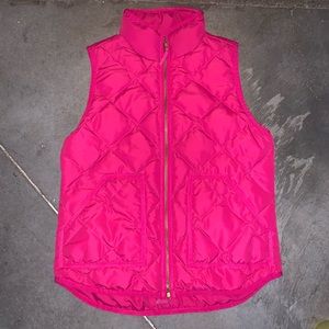 J. Crew Pink Puffer Vest